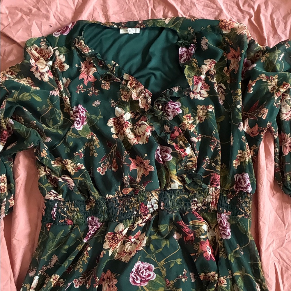 Maurices Green Floral Dress